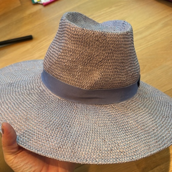 Eugenia Kim Hat Harlow Purple Straw Fedora OS - Picture 4 of 7